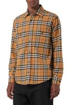 Men's Burberry Lyndhurst Check Flannel Shirt - Yellow