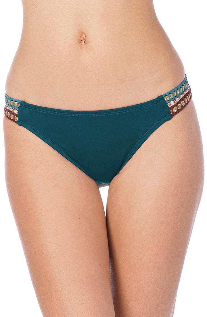 Women's La Blanca Running Stitch Hipster Bikini Bottoms - Blue