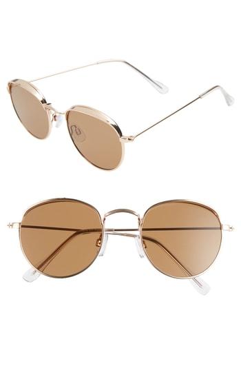 Women's Bp. 50mm Round Sunglasses - Gold/ Brown