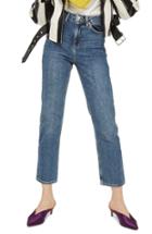 Women's Topshop Straight Leg Jeans W X 32l (fits Like 25-26w) - Blue