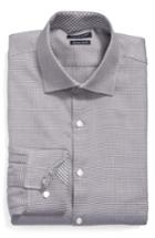 Men's Tailorbyrd Edgard Trim Fit Non-iron Print Dress Shirt - 34/35 - Grey