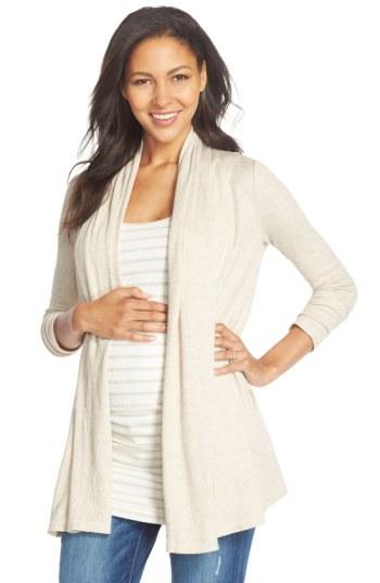 Women's Tart Maternity 'lexa' Wrap Cardigan - Beige