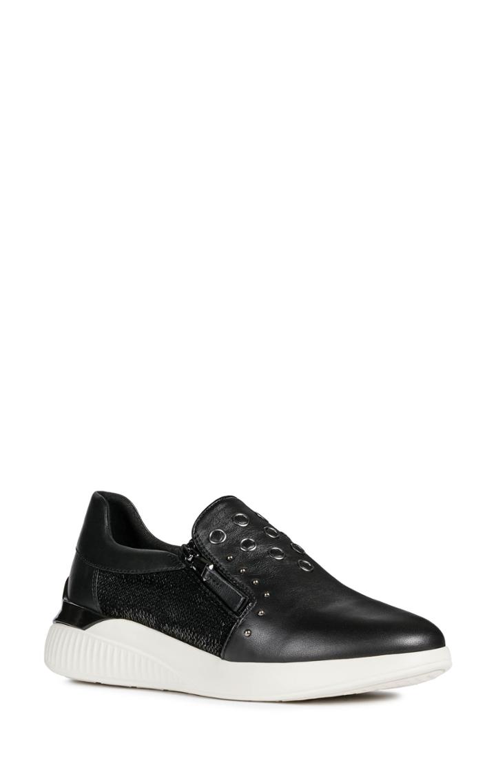 Women's Geox Theragon Sequin Sneaker Us / 38eu - Black