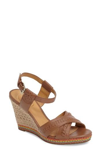 Women's Jack Rogers Abbey Wedge Sandal M - Brown