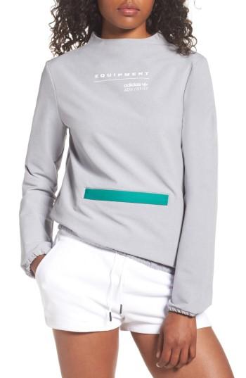 Women's Adidas Eqt Pullover - Grey