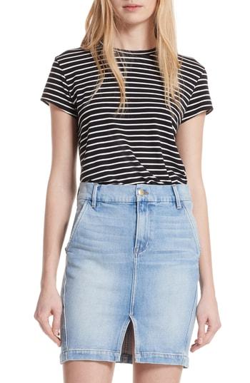 Women's Frame Classic Stripe Crew Tee - Black