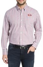 Men's Cutter & Buck San Francisco 49ers - Gilman Regular Fit Plaid Sport Shirt - Red