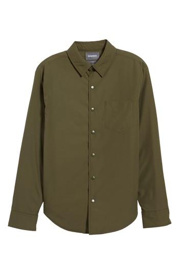 Men's Bonobos Snap Front Shirt Jacket, Size - Green