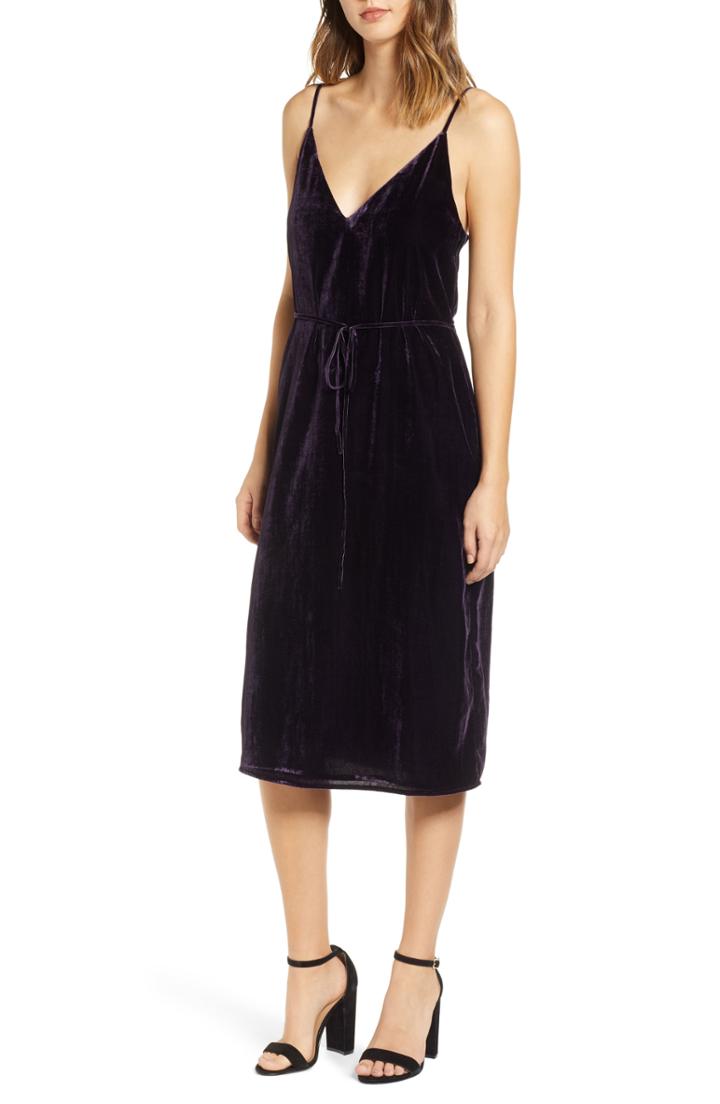 Women's Cupcakes And Cashmere Velvet Slipdress - Purple