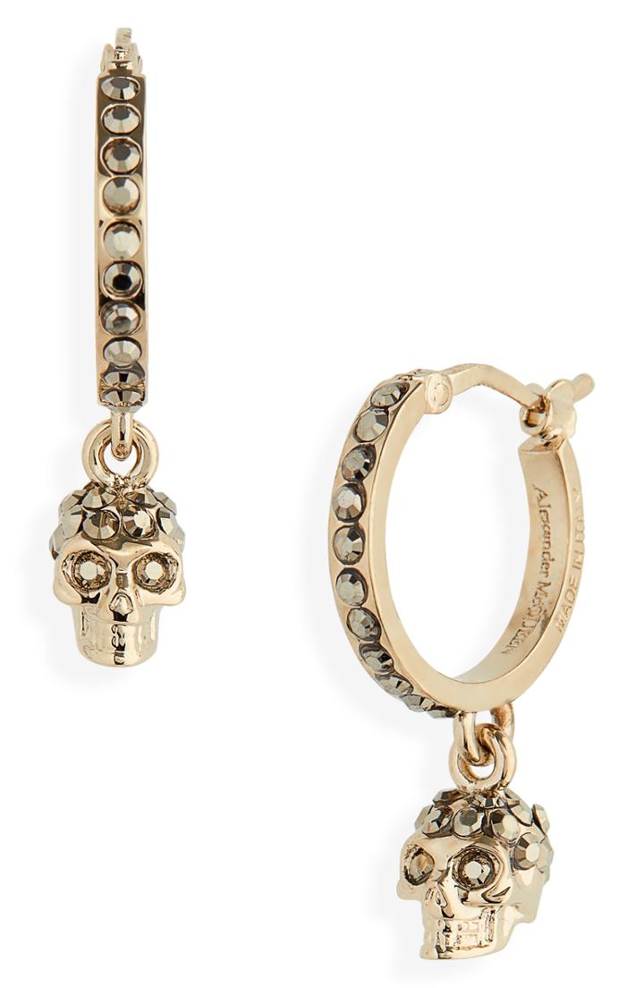 Women's Alexander Mcqueen Skull Mini Hoop Earrings