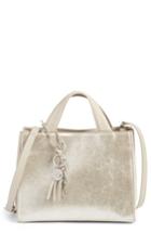 Treasure & Bond Tyler Metallic Leather Satchel - Metallic