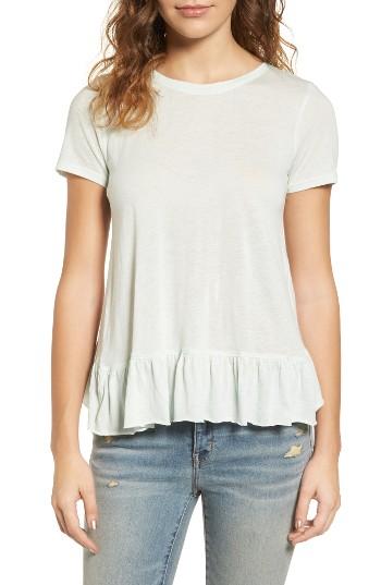 Women's Hinge Cross Back Ruffle Tee, Size - Green