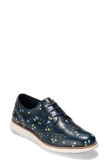 Women's Cole Haan 'original Grand' Wingtip Oxford .5 B - Blue