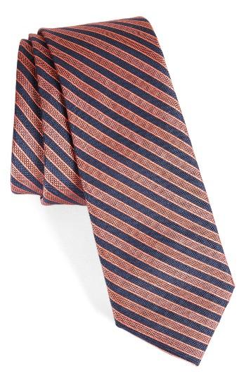 Men's Calibrate Pop Up Stripe Tie, Size - Orange
