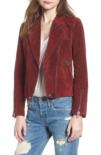 Women's Blanknyc No Limit Suede Moto Jacket - Red
