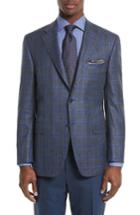 Men's Canali Classic Fit Plaid Wool Blend Sport Coat S Eu - Grey