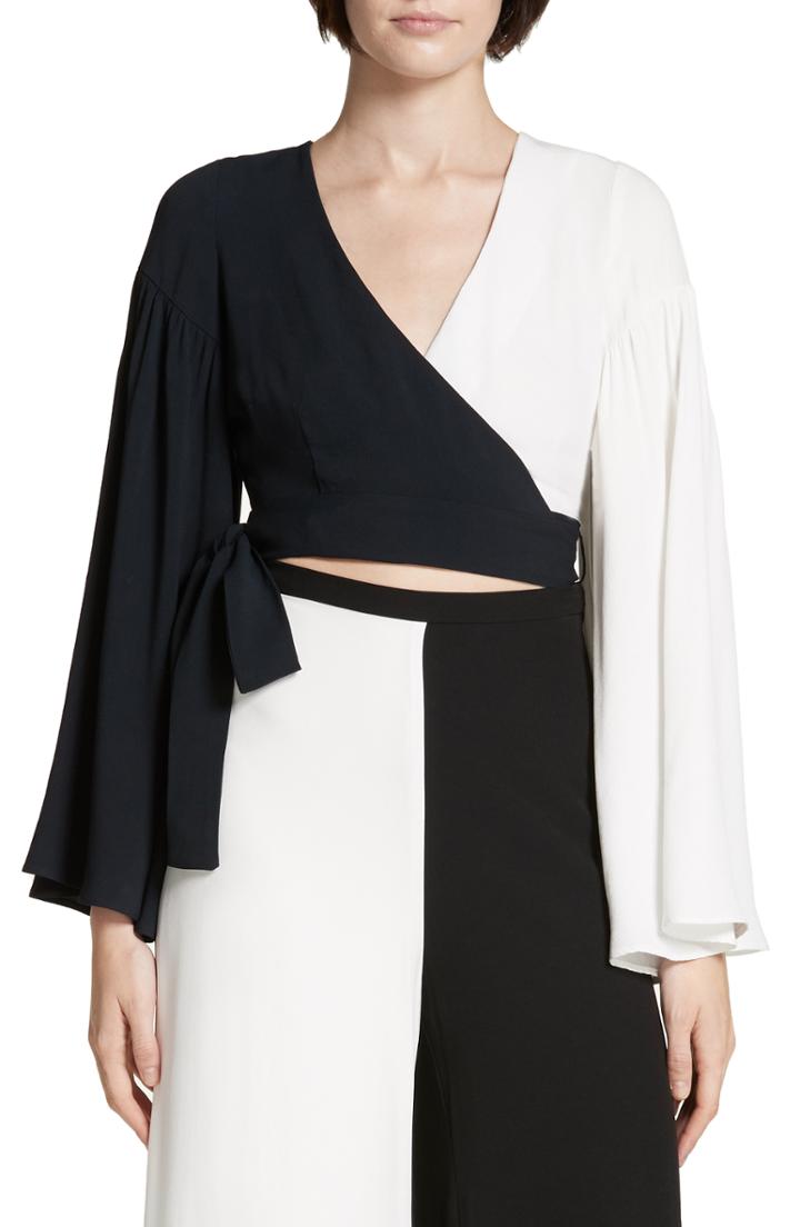 Women's Staud Tramps Colorblock Top - Black