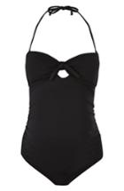 Women's Topshop Geo Textured Maternity One-piece Swimsuit Us (fits Like 0-2) - Black
