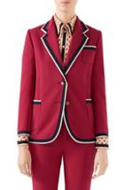 Women's Gucci Stretch Cady Jacket Us / 38 It - Red