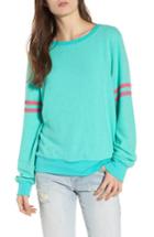 Women's Dream Scene Stripe Sweatshirt, Size - Blue/green