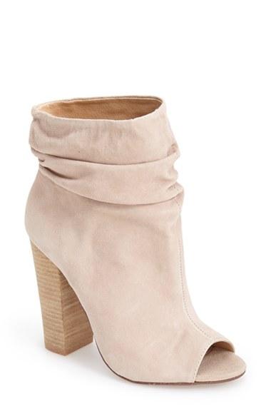 Women's Kristin Cavallari 'laurel' Peep Toe Bootie M - Beige