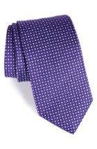 Men's Eton Neat Dot Silk Tie, Size - Purple