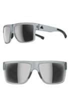Women's Adidas 3matic 60mm Mirrored Sport Sunglasses - Matte Granite/ Chrome
