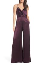 Women's Jill Jill Stuart Wrap Look Satin Jumpsuit - Purple