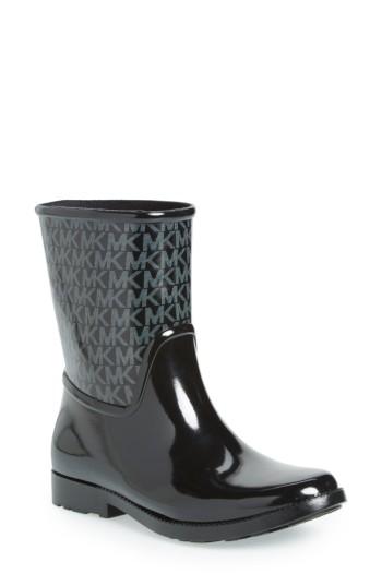 Women's Michael Michael Kors Sutter Rain Bootie M - Black