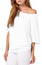 Women's Michael Stars Boatneck Dolman Sleeve Jersey Top, Size - White