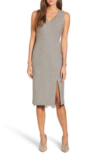 Women's Emerson Rose Houndstooth Sheath Dress - Beige