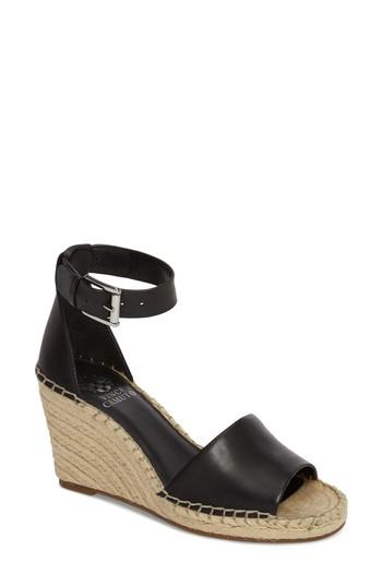 Women's Vince Camuto Leera Wedge Sandal M - Black