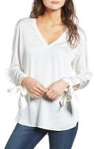 Women's Treasure & Bond Tie Sleeve Top, Size - Ivory