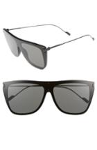 Women's Saint Laurent 99mm Shield Sunglasses - Black