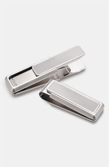 Men's M-clip Polished Border Money Clip - Grey