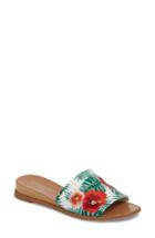 Women's Kenneth Cole New York Joanne Flower Embroidered Slide Sandal M - Green