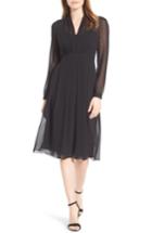 Women's Anne Klein A-line Chiffon Dress - Black