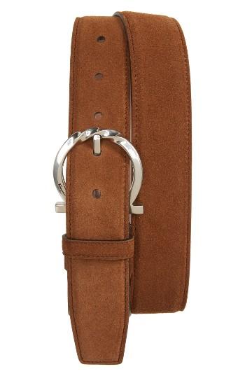 Men's Salvatore Ferragamo Gancini Leather Belt