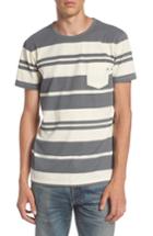 Men's Quiksilver Lokea Stripe Pocket T-shirt - Black