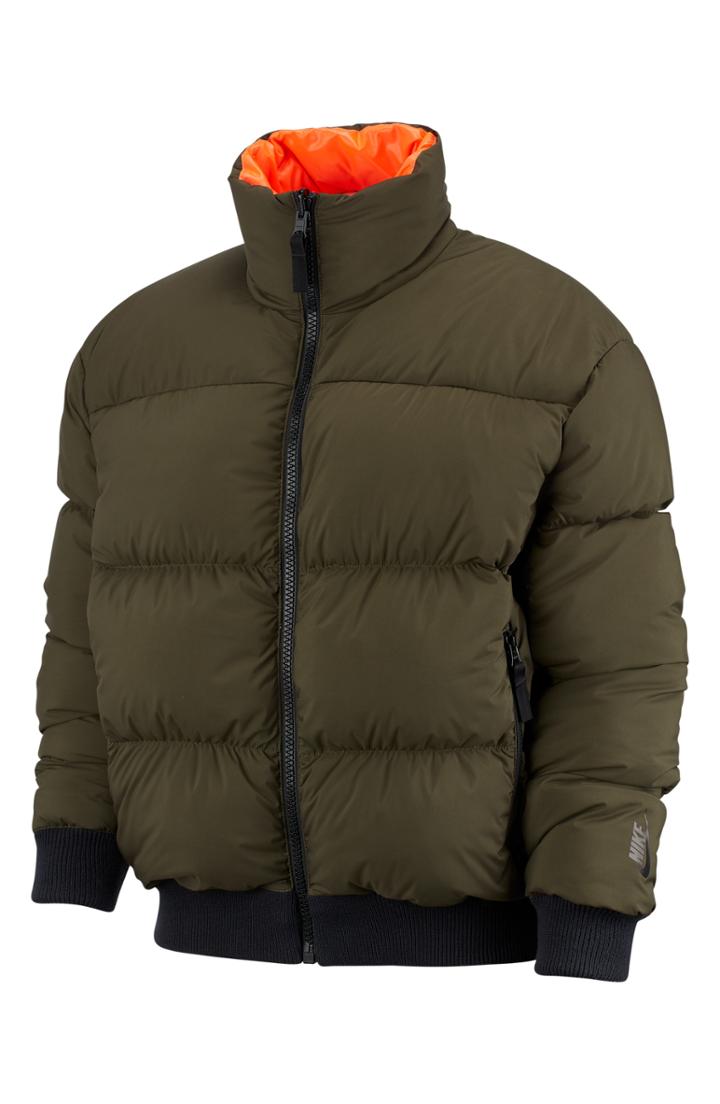Women's Nike Nrg Reversible Down Fill Puffer Jacket - Green