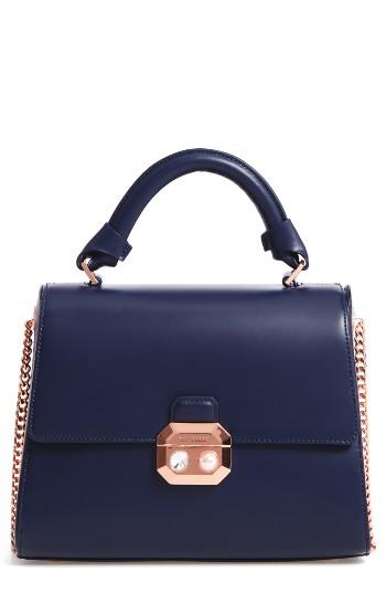 Ted Baker London Leather Top Handle Satchel - Blue