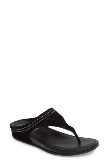 Women's Fitflop Banda Studded Sandal M - Black