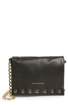 Longchamp 'small Paris Rocks' Leather Crossbody Bag - Black