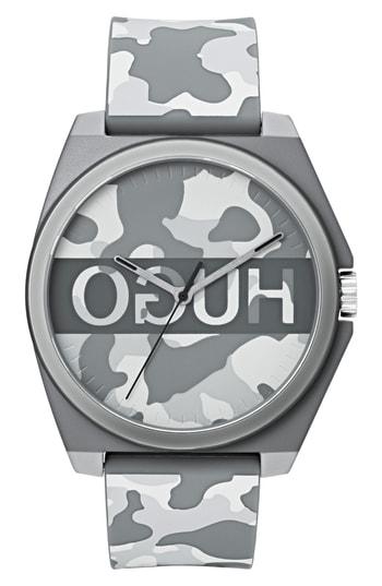 Men's Hugo Silicone Strap Watch, 40mm
