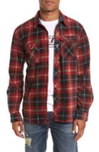 Men's O'neill Glacier Plaid Fleece Flannel Shirt - Black