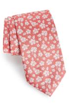 Men's Southern Tide East Bay Hibiscus Silk Tie, Size - Red