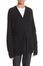 Women's Helmut Lang Wool & Cashmere Belted Wrap Cardigan