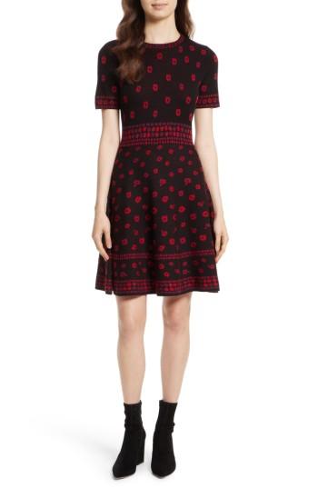 Women's Kate Spade New York Poppy Sweater Dress, Size - Black
