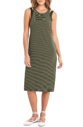 Women's Michael Stars Layered Knit Tank Dress - Green