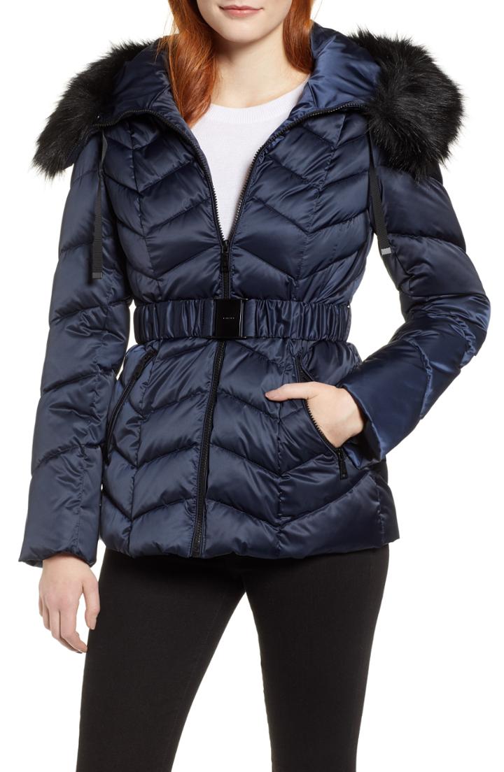 Women's Belle Fare Genuine Rabbit Fur Bolero Jacket - Black
